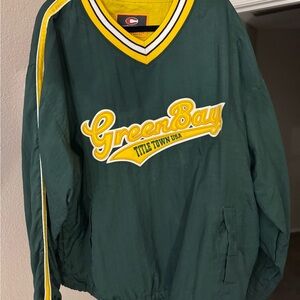 Vintage 90s Green Bay Packers "Title Town USA" Windbreaker Jacket - Colosseum XL